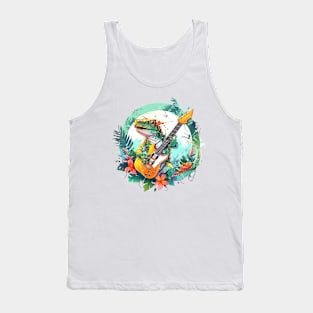 Chillax with Lizard Tunes: Rock 'n' Reptile Style Tank Top